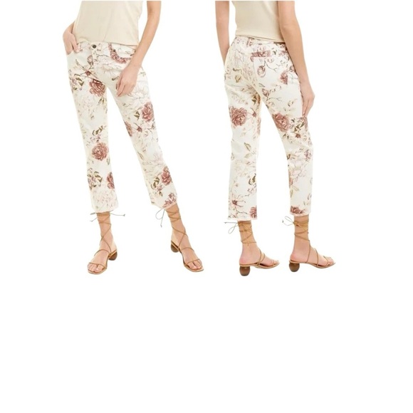 Johnny Was The Cropped Boyfriend Jeans in Rose Nwt - Picture 3 of 16